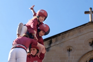 Actuació dels Castellers de Castellar a Manresa. ||  CEDIDA