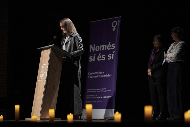 Yolanda Rivera durant el parlament a l'acte del 25N | Q.Pascual