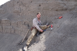 Lluís Gibert, durant les excavacions. || CEDIDA