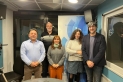 Els portaveus municipals d’Ara Toca, Junts, CUP Castellar, ERC i Som de Castellar-PSC després d’un debat a la ràdio dimecres