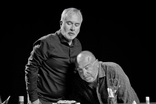 Fel Faixedas i Carles Xuriguera a l'obra 'Les mares'. ||CEDIDA