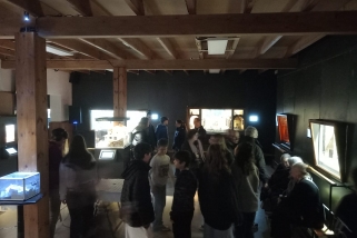 Moment de les visites amb motiu de la Nit del Pessebre, dissabte 27. || CEDIDA