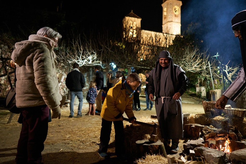 Una de les escenes del Pessebre Vivent de Sant Feliu. || Q. P.