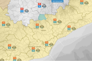 Previsió de pluges intenses per dissabte i diumenge || Meteocat