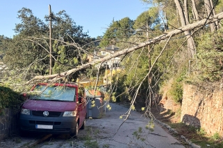 Un dels incidents causats per les ventades de la setmana passada.