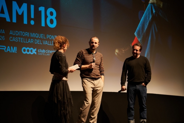 L'actor Marc Martínez i el productor Guille Cascante van presentar la pel·lícula 'Balandrau, vent salvatge', pel·lícula que enguany ha inaugurat el BRAM!. || Q. P.