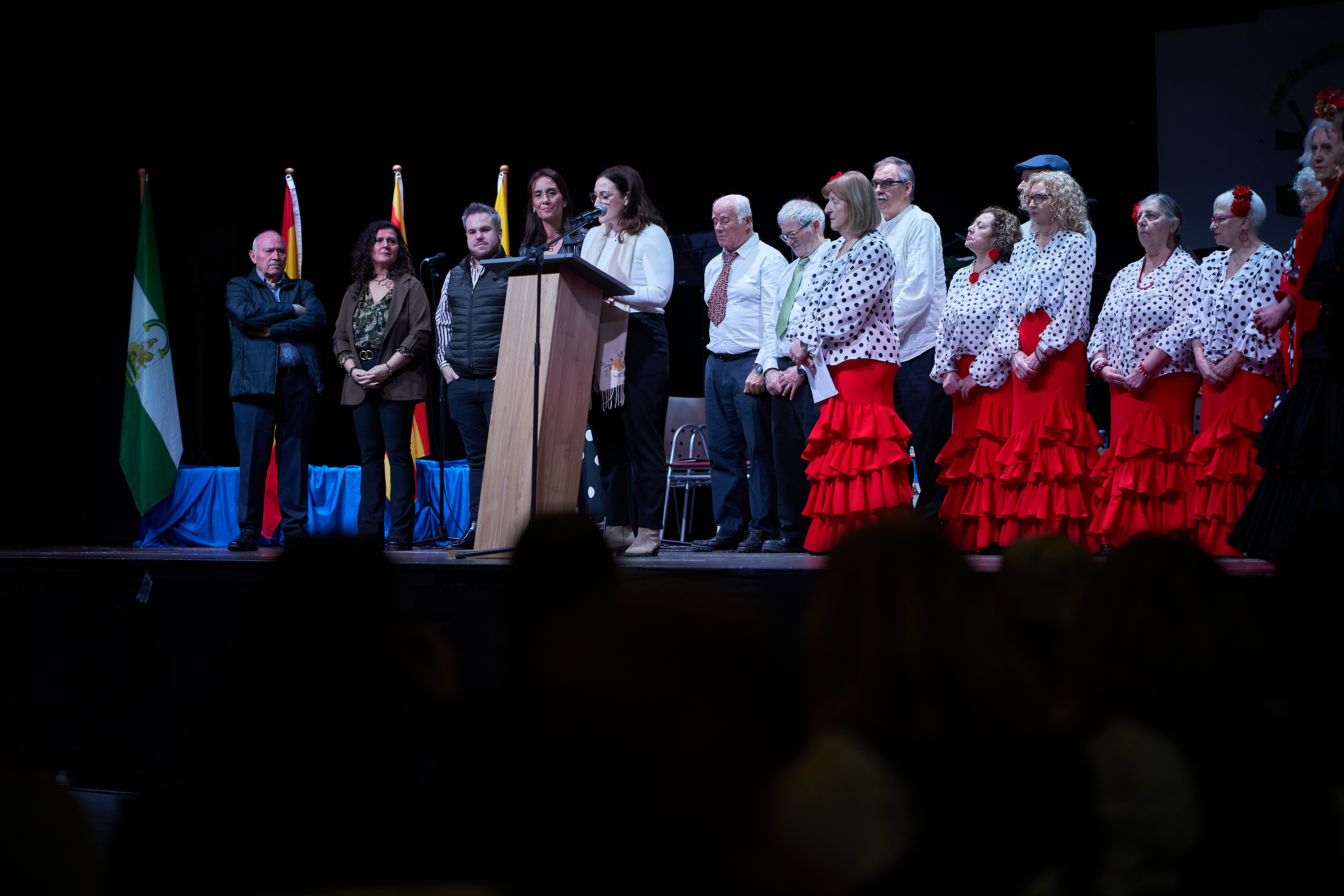 L'alcaldessa de Lahiguera, Immaculada Morales, durant els parlaments en el Dia de Andalucía. || Q. P.