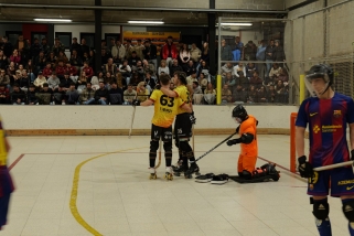 Els jugadors castellarencs celebrant un dels gols a la segona meitat |O.Ferran