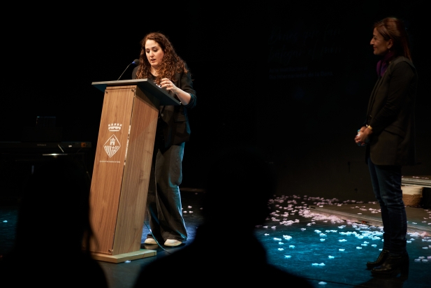 Segalés durant la lectura del manifest | Q.Pascual