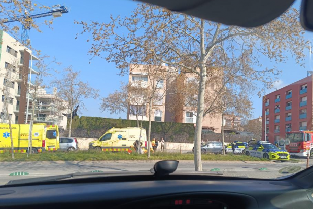 Imatge de l'atropellament de dilluns a la Ronda Tolosa.