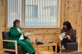 Montse Barderi i Joana Zoyo a la presentació del llibre