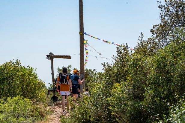 Diversos participants encetant els últims metres del Pic del Vent.
