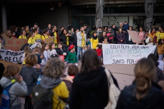 Una manifestació de Docents pel Canvi el febrer d'aquest any