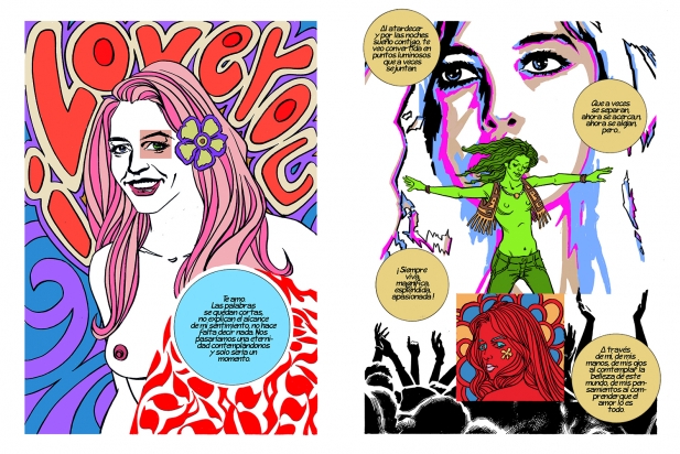 Algunes de les pàgines de la novel·la gràfica 'Bob & Janis' de Joan Mundet. || Joan Mundet