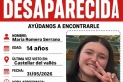 Imatge del cartell on s'anuncia la desaparició de la menor