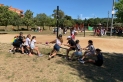 Uns alumnes en plena activitat del 'Pull the rope' a l'English Day