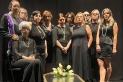 Intèrprets de l’obra ‘Un funeral de mort’, que s’estrena a l’Ateneu. || CEDIDA