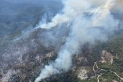 Vistes aèries de l'evolució de l'incendi a Sentmenat || Bombers