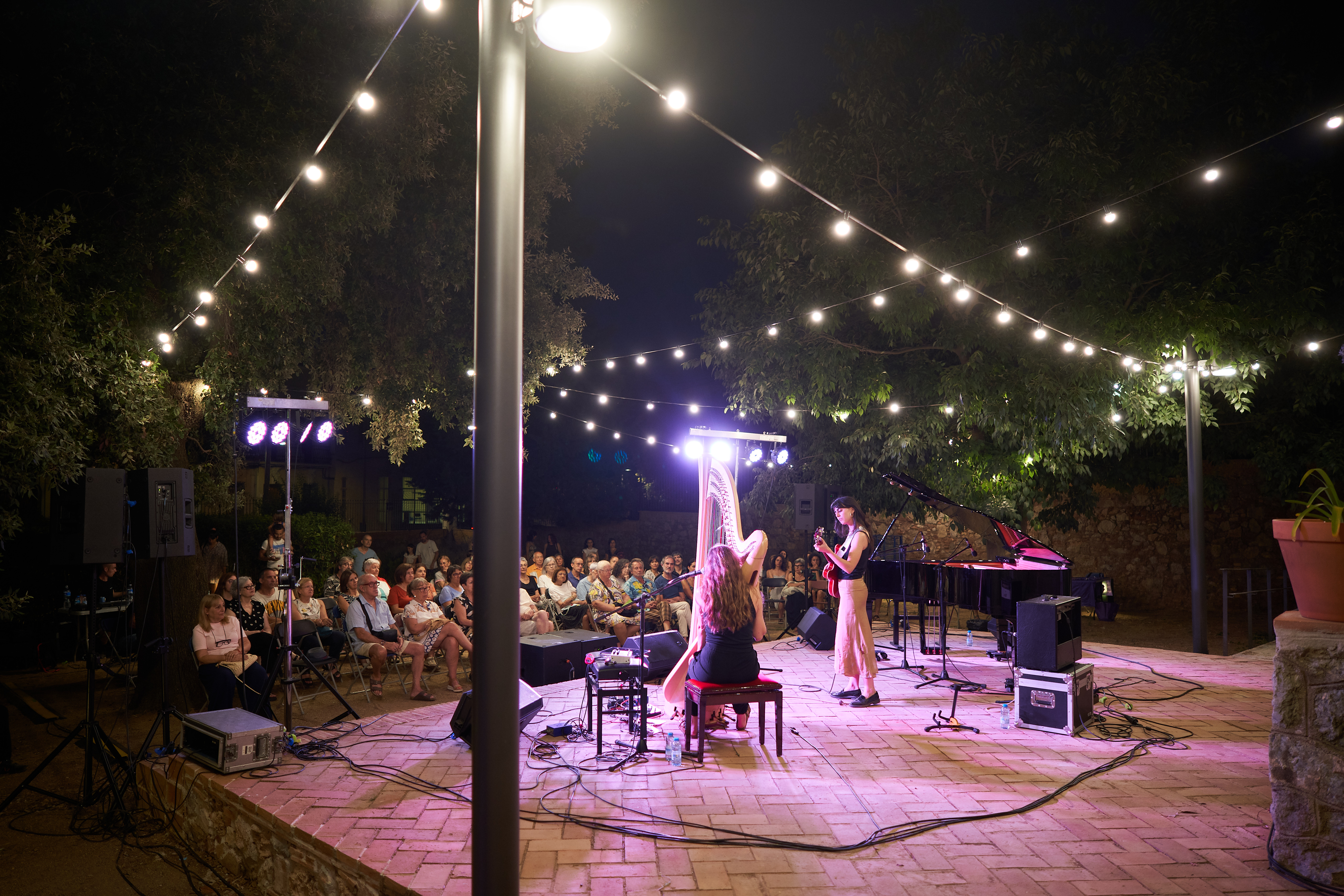 Moment del concert de Bianca Steck als jardins de l'Escola Municipal de Música Torre Balada. ||Q. P.