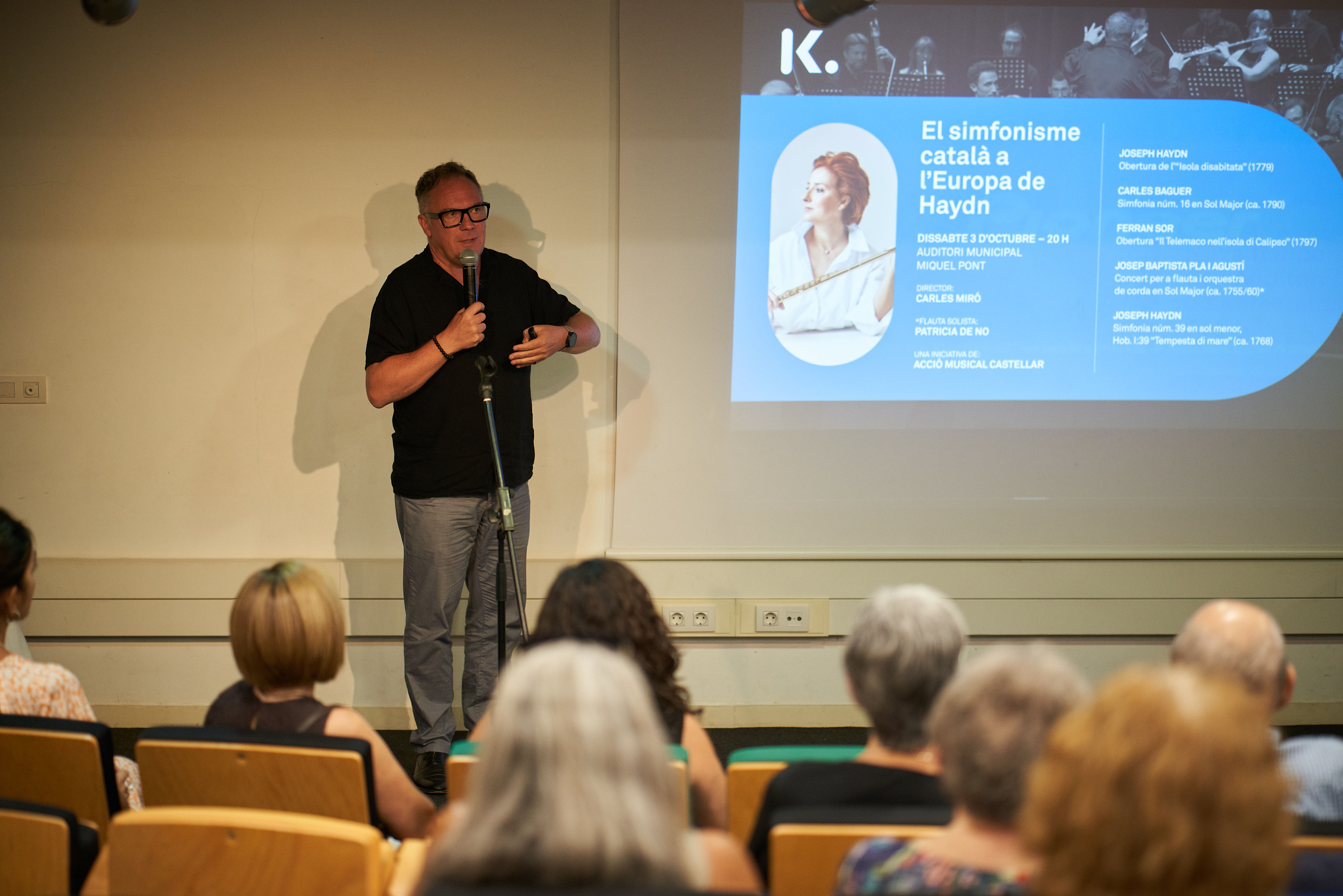 Carles Miró, director de la Kamerata Castellar, va presentar la propera temporada. ||Q. P.