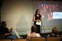 L'alcaldessa de Castellar, Yolanda Rivera, va presentar la temporada d'espectacles de la propera tardor, divendres a la Sala d'Actes d'El Mirador. || Q. P.