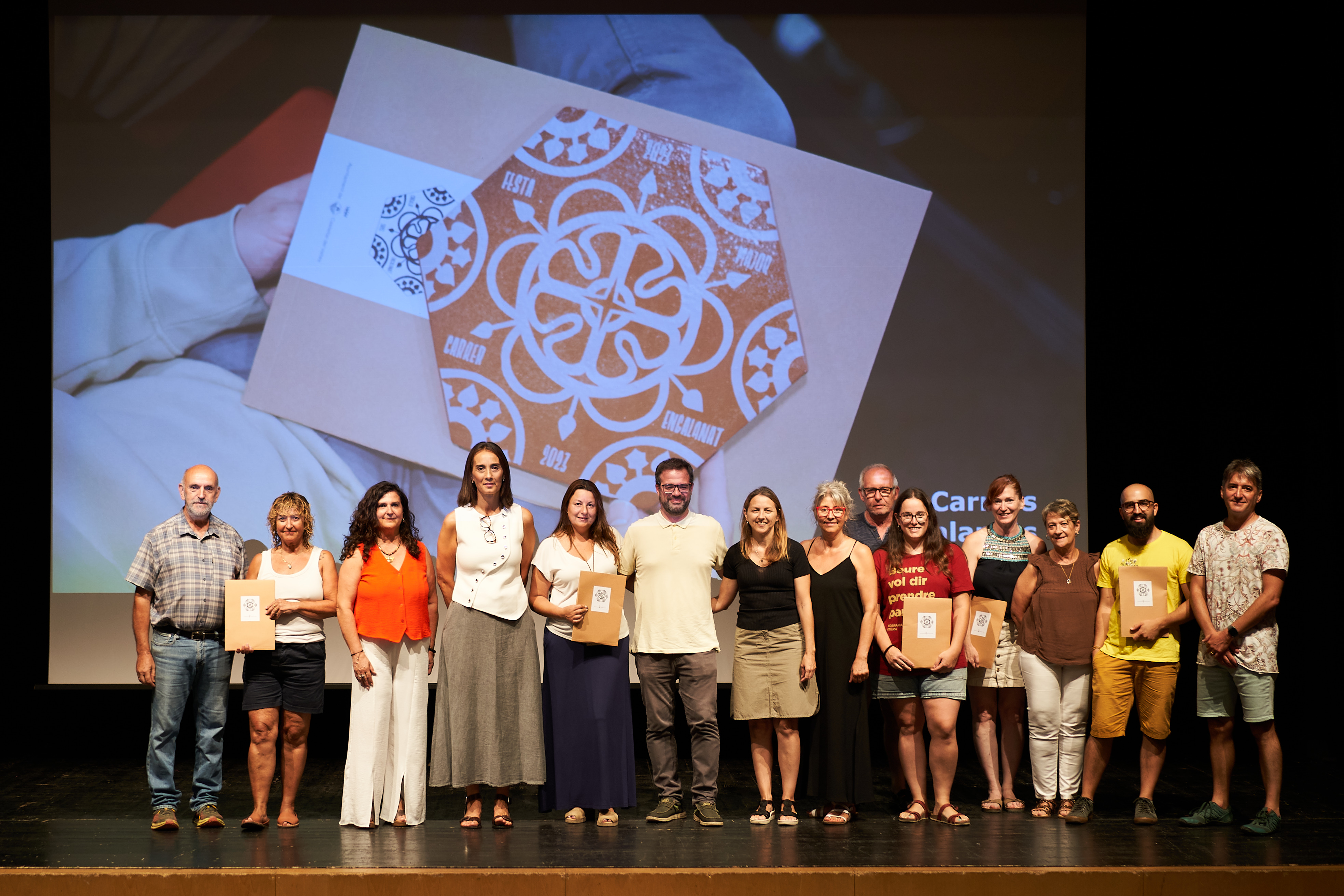Foto de conjunt dels carrers engalanats homenatjats de la Festa Major 2025. || Q. P.
