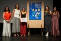 D'esquerra dreta, la regidora de cultura Joana Borrego, l'alcaldessa Yolanda Rivera, la guanyadora del cartell de la Festa Major 2026 Beatriz Hernández, l'artista i membre del jurat del concurs de cartells Neus Segalés, i la regidora de Promoció de la vila Elisabet España. || Q. P.