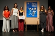 D'esquerra dreta, la regidora de cultura Joana Borrego, l'alcaldessa Yolanda Rivera, la guanyadora del cartell de la Festa Major 2026 Beatriz Hernández, l'artista i membre del jurat del concurs de cartells Neus Segalés, i la regidora de Promoció de la vila Elisabet España. || Q. P.