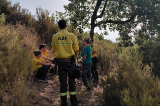 Un  moment de l'homenatge a l'ADF d'Ullastrell que va morir el 2012 en tasques d'extinció d'un incendi a Can Font || ADF Castellar