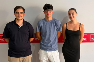 Guillem Barbero, al centre, nou primer secretari de la JSC de Castellar del Vallès