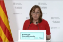 La consellera Sílvia Paneque en la  compareixença posterior al Consell de Govern d'aquest dimarts