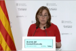 La consellera Sílvia Paneque en la  compareixença posterior al Consell de Govern d'aquest dimarts