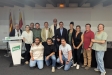 Els representants dels grups municipals de Junts de Castellar, Sant Llorenç Savall, Sentmenat i Gallifa. Al mig, el portaveu de Junts a Castellar, Joan Juni, amb els diputats Josep Rius i Joan Canadell
