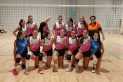 L’equip femení després d’aconseguir la victòria enfront del Vikings Prat.