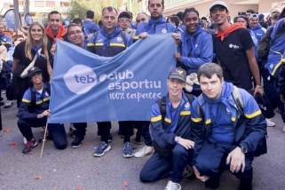 Part dels atletes del TEB Castellar que van participar als Special Olympics.